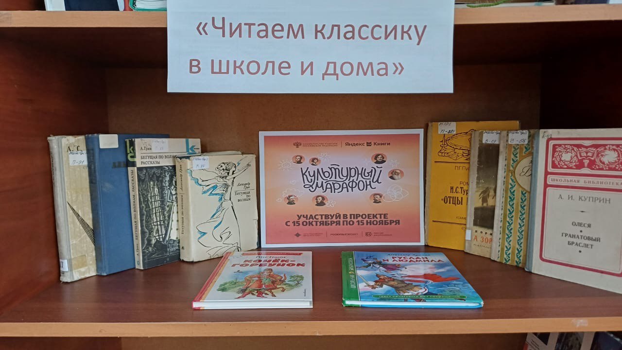 Книжная выставка «Читаем классику в школе и дома»